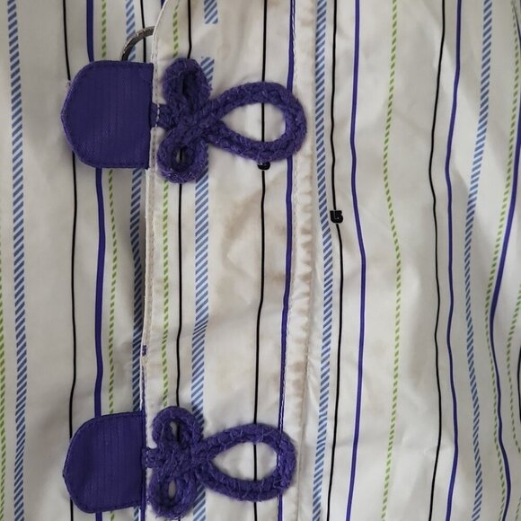 BURTON | Snowboard ski jacket striped white purple sz 10 12 - Picture 8 of 8